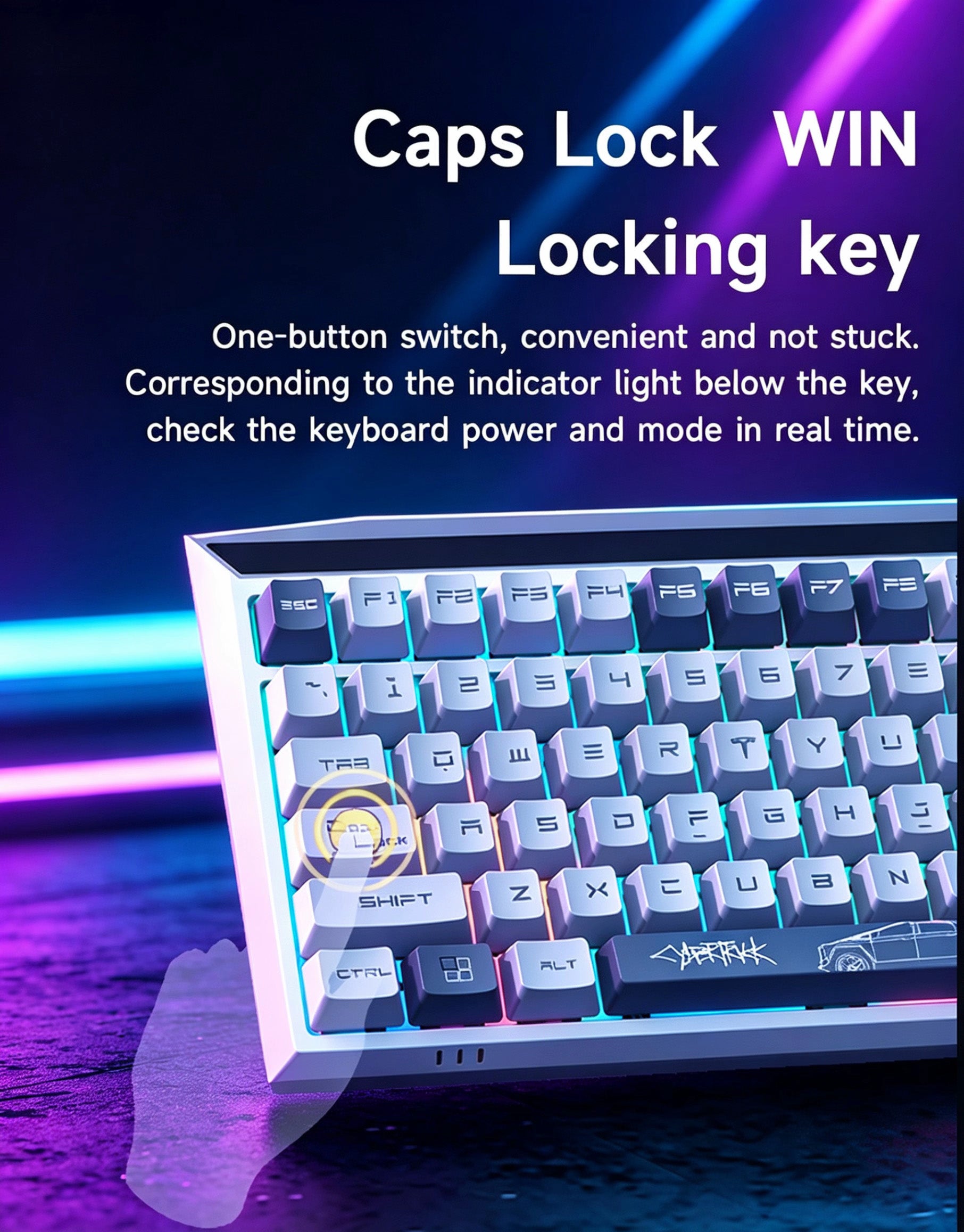 MX-Tesla Wireless Hot Swappable Mechanical Gaming Keyboard RGB Aluminum Frame