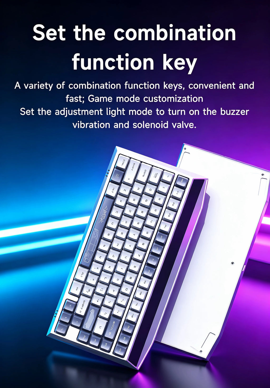 MX-Tesla Wireless Hot Swappable Mechanical Gaming Keyboard RGB Aluminum Frame
