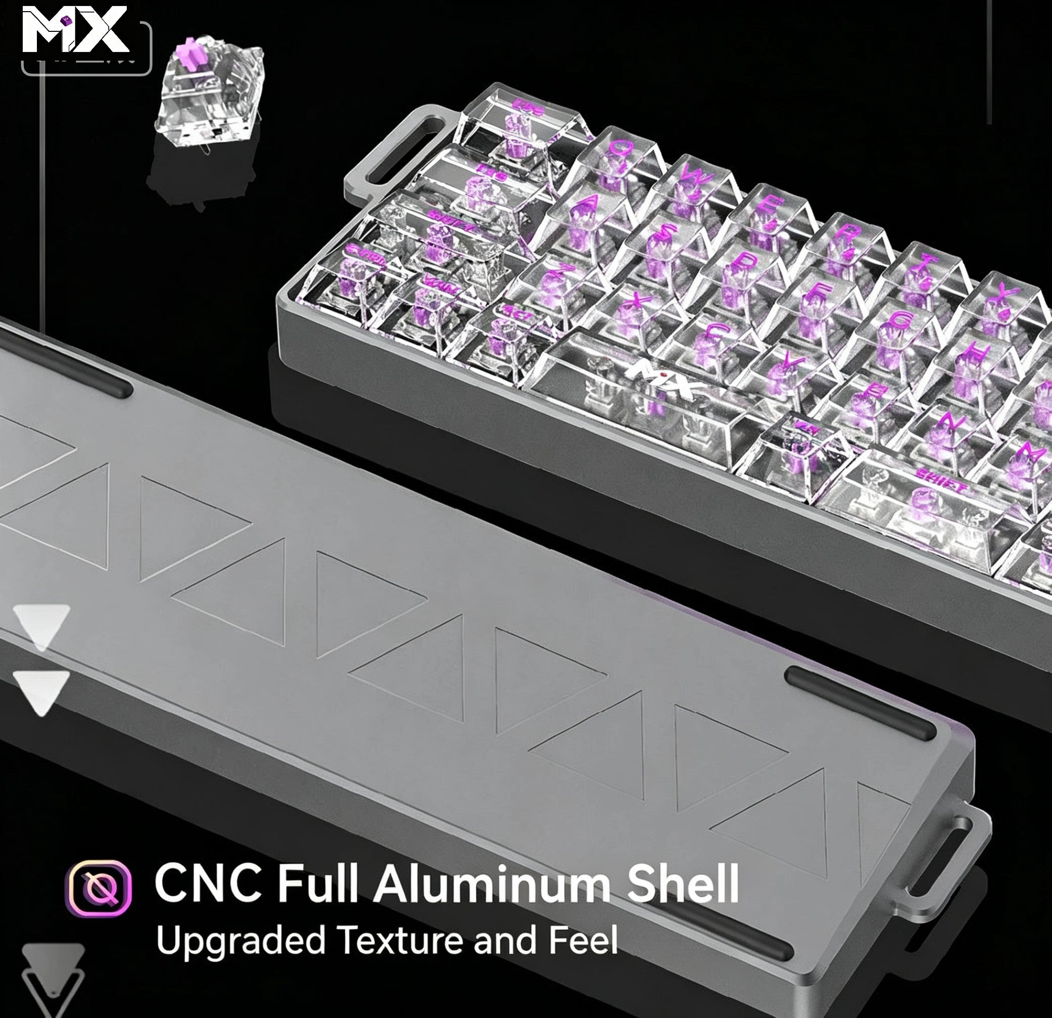 MX-Z40 All-Aluminum Magnetic Switch Custom RGB Keyboard – Aluminum Alloy Case, 40% Layout, 49 Keys