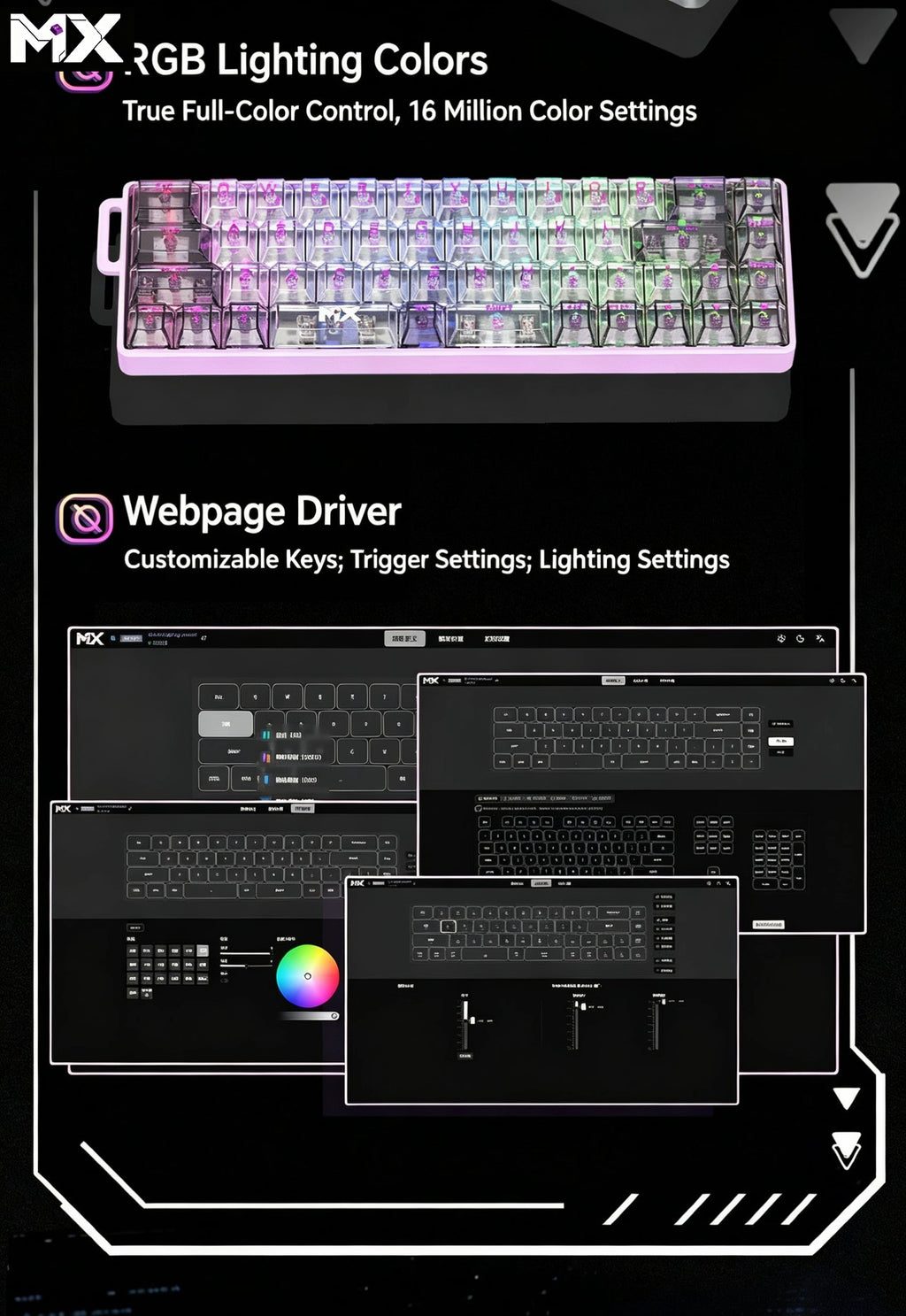 MX-Z40 All-Aluminum Magnetic Switch Custom RGB Keyboard – Aluminum Alloy Case, 40% Layout, 49 Keys