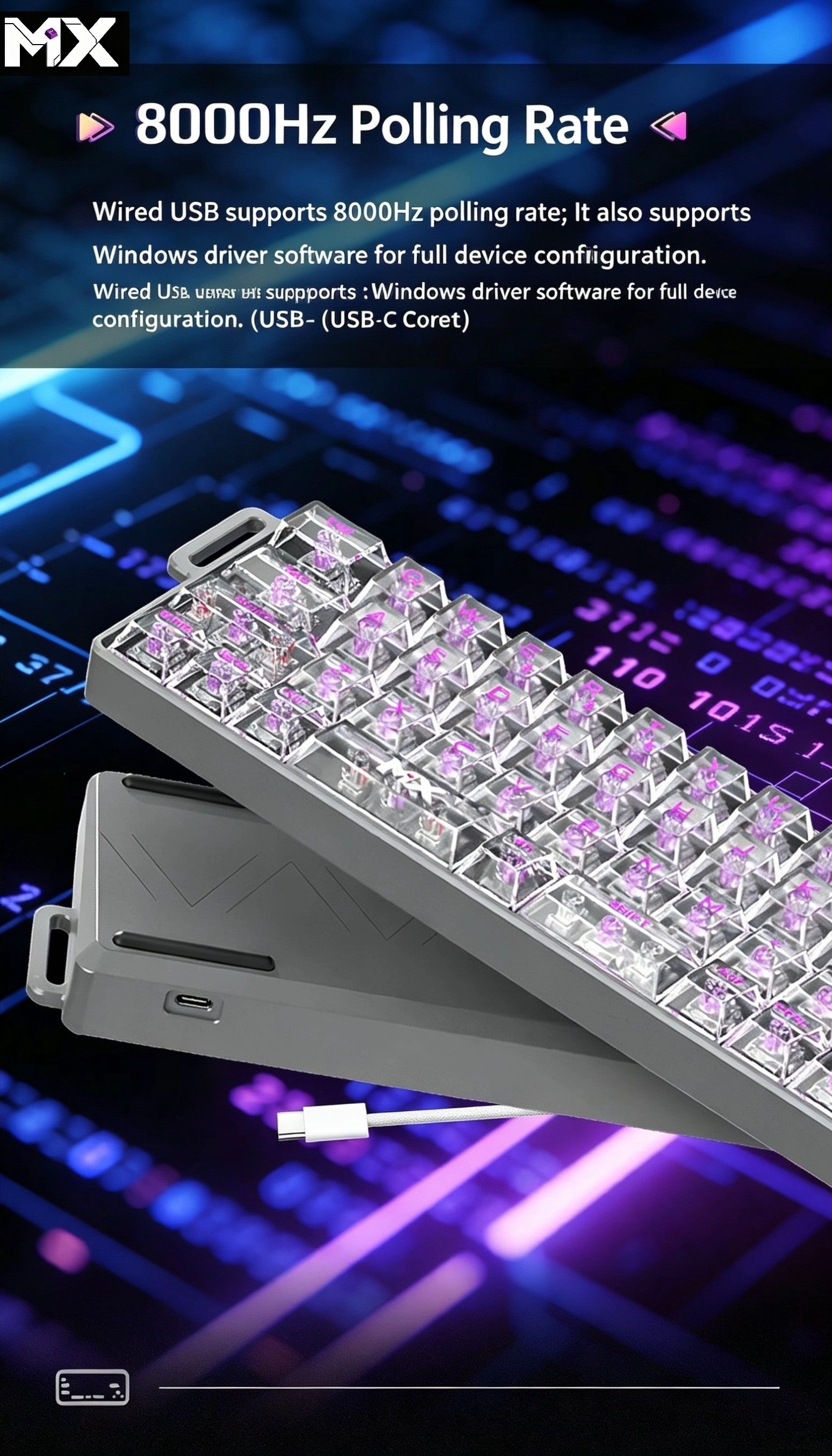 MX-Z40 All-Aluminum Magnetic Switch Custom RGB Keyboard – Aluminum Alloy Case, 40% Layout, 49 Keys