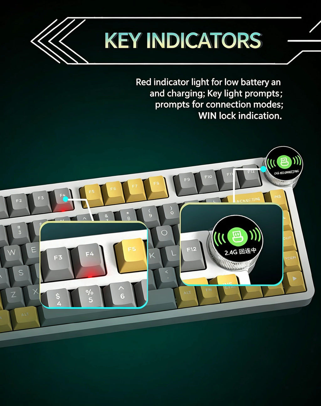 MX-KG20Custom mechanical keyboard, aluminum alloy case, display screen, 81 keys.