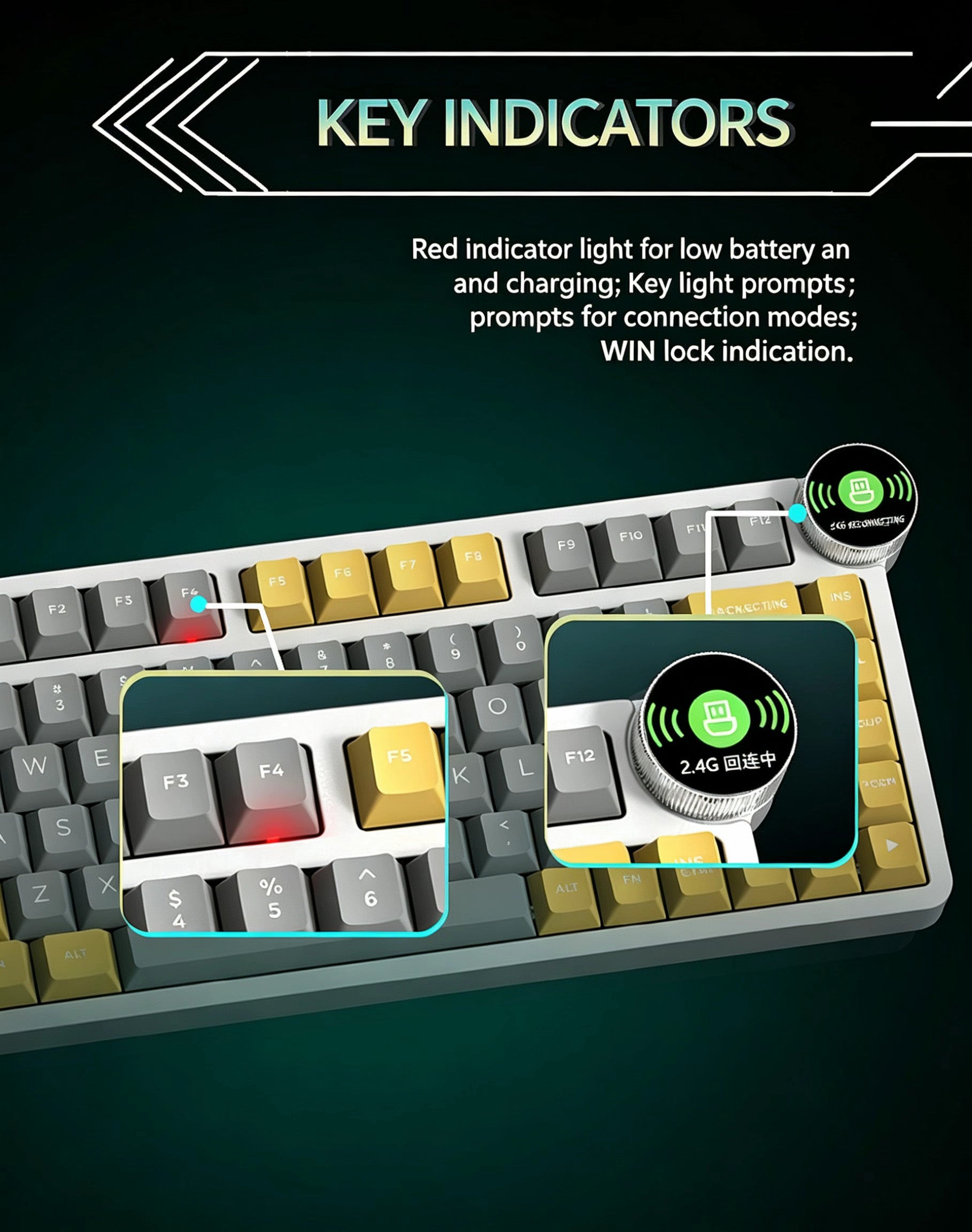 MX-KG20Custom mechanical keyboard, aluminum alloy case, display screen, 81 keys.