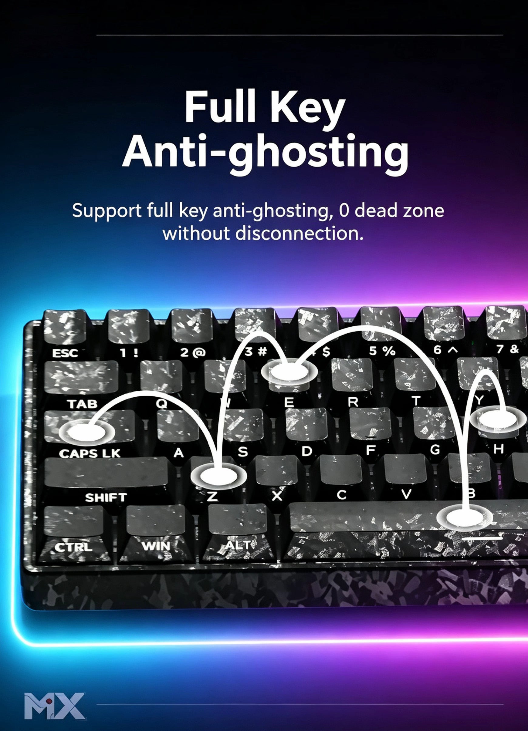 Mx68 Carbon Fiber Texture RGB Magnetic Switch Keyboard – 68-Key, Hot-Swappable, Portable Compact Keyboard for Gaming, Esports, and Office Use