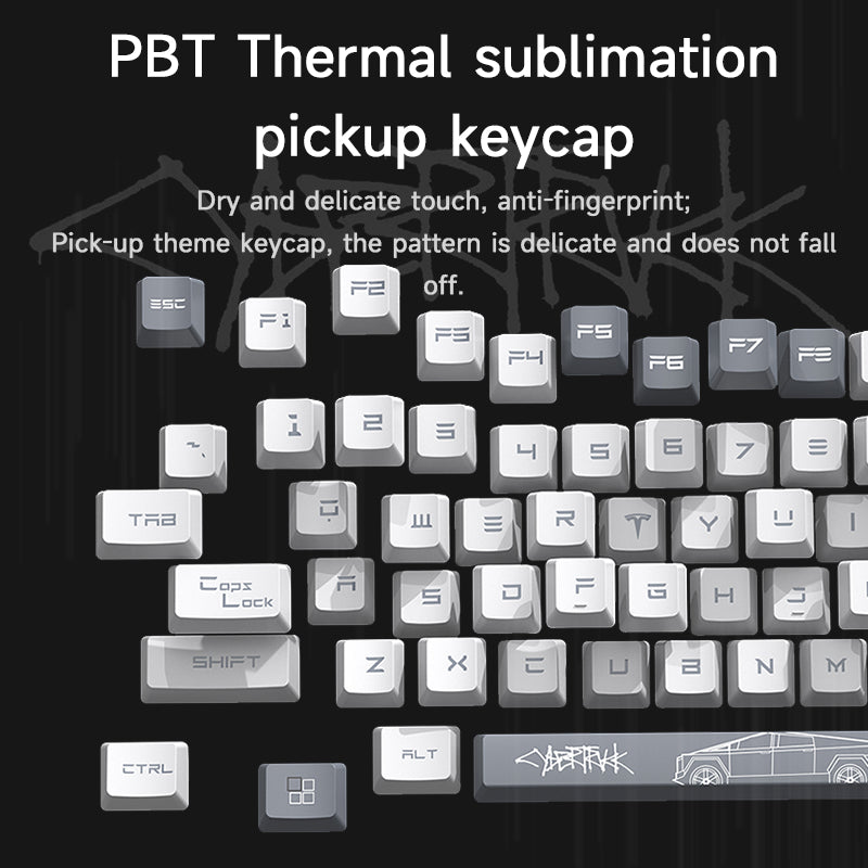 MX-Tesla Wireless Hot Swappable Mechanical Gaming Keyboard RGB Aluminum Frame